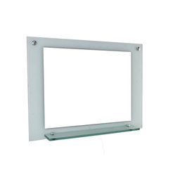 ESPELHO PARA BANHEIRO COM PRATELEIRA 60CM BRANCO - 1