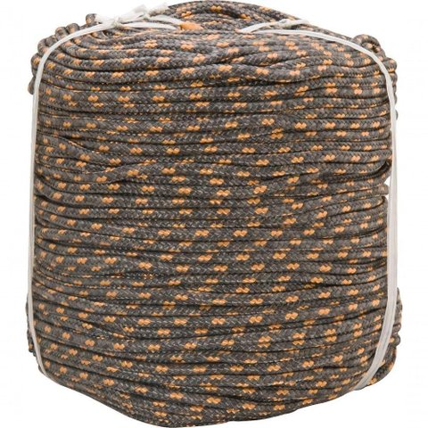 Corda Multifilamento Trançada 12,0mm 11,0kg 111 Metros Cinza