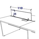 Ver imagem 2 de Divisória para Mesa de Trabalho 110cm MDP Preto F5 Office