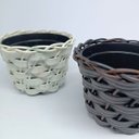Ver imagem 4 de Vaso Trançado Cachepot em Vime - Médio - Branco