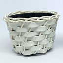 Ver imagem 1 de Vaso Trançado Cachepot em Vime - Médio - Branco