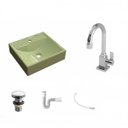 Ver imagem 2 de Kit Cuba Q39 com Torneira Luxo 1195 Metal e Válvula Click 1 1/2 e Sifão Pvc e Flexível Compace