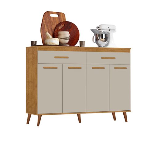 Balcão Letícia Cor:ipe Off White - Balcão para Cozinha - Mizza Decor