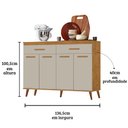 Ver imagem 3 de Balcão Letícia Cor:ipe Off White - Balcão para Cozinha - Mizza Decor