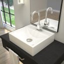 Ver imagem 1 de Kit Cuba Q39 com Torneira Luxo 1195 Metal e Válvula Click 1 1/2 e Sifão Pvc e Flexível Compace