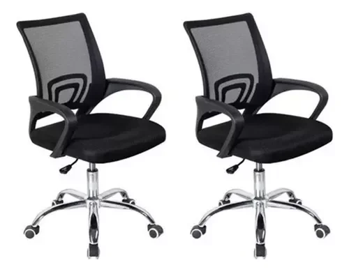 Kit 2 Cadeiras Ergonômica Escritório Giratória