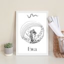 Ver imagem 2 de Quadro Decorativo Ewá Orixá- Umbanda 33x24cm - com Vidro:madeira Preta