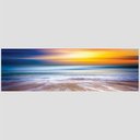 Ver imagem 4 de Quadro Panorâmico Mar E Sol Moldura Branca 120X35Cm
