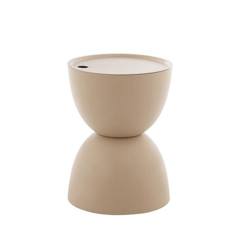 Mesa Lateral de Apoio Minimalista Tempo Rivatti 34 Cm (largura) em Polipropileno Fendi Proteção Uv