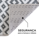 Ver imagem 6 de Tapete de Sala 100x150 Cm Antiderrapante Tecido Jacquard Pratik Suave Cinza