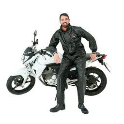 Conjunto Motoqueiro Guerreiro com Gola PVC Preto GG - Pioneira, Tamanho: GG - 5