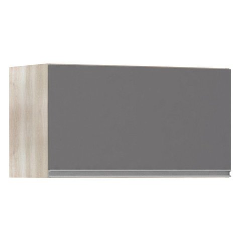 Armário Basculante 70cm 1 Porta Lis Legno Crema C/Cinza