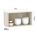 Ver imagem 3 de Armário Basculante 70cm 1 Porta Lis Legno Crema C/Cinza