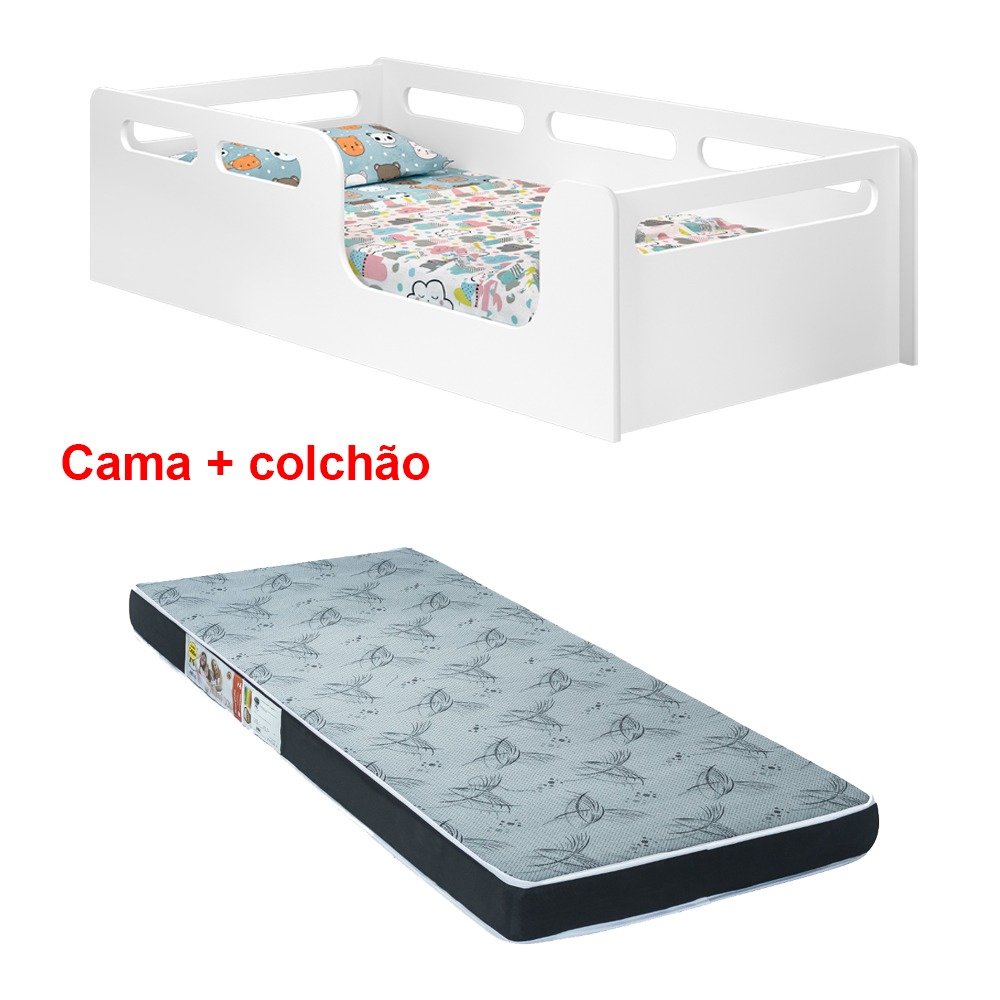 cama montessoriana solteiro com colchao pratic