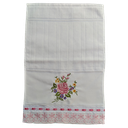 Ver imagem 2 de Toalha de Lavabo, de Mão, Estampa: Ramalhete de Rosa e botões. Cor: Branco Dohler Artesanalle