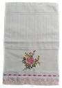 Ver imagem 2 de Toalha de Lavabo, de Mão, Estampa: Ramalhete de Rosa e botões. Cor: Branco Dohler Artesanalle