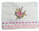 Ver imagem 1 de Toalha de Lavabo, de Mão, Estampa: Ramalhete de Rosa e botões. Cor: Branco Dohler Artesanalle