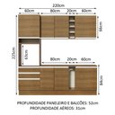Ver imagem 4 de Armário de Cozinha Completa 220cm Rustic Áquila Madesa 04