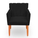 Ver imagem 6 de Kit 2 Poltronas Recepção Cecília Preta Biselos Decor