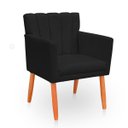 Ver imagem 5 de Kit 2 Poltronas Recepção Cecília Preta Biselos Decor