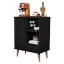 Ver imagem 1 de Buffet / Aparador Tp Estilo Retrô com Pés em Madeira Maciça Cor Preto Jm