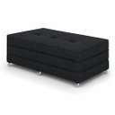 Ver imagem 4 de Puff Cama Dobravel Casal 130cm com Rodizios e Almofadas Cor: Linho Preto