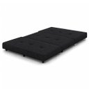 Ver imagem 5 de Puff Cama Dobravel Casal 130cm com Rodizios e Almofadas Cor: Linho Preto