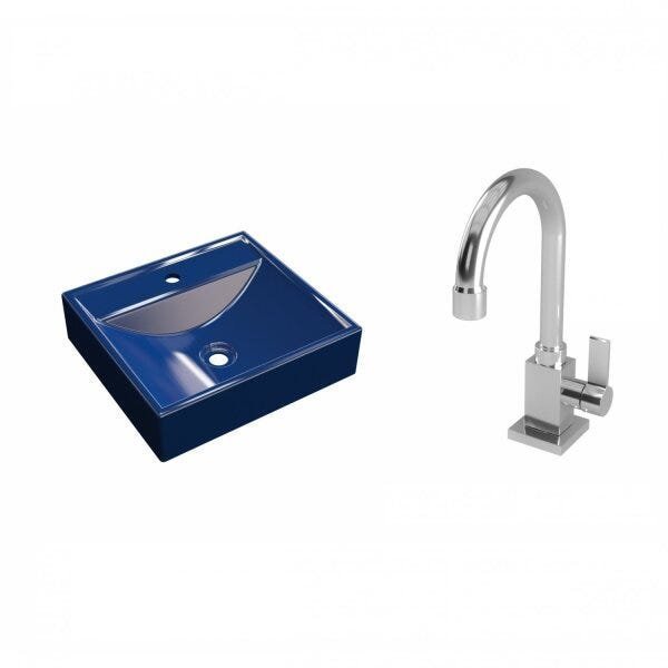 Kit Cuba Q39 com Torneira Luxo 1195 Metal 1/4 Volta Compace - 2