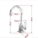 Ver imagem 6 de Kit Cuba Q39 com Torneira Luxo 1195 Metal 1/4 Volta Compace