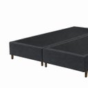 Ver imagem 5 de Base para Cama Box Queen Bipartida Cecília Vilajo em Suede Preto – 1,58 x 1,98 m