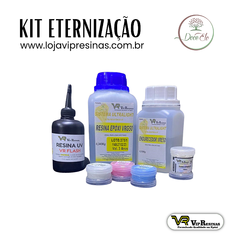 Kit Resinagem Eternização 500g Doceelo Joias Vip Resinas - 2