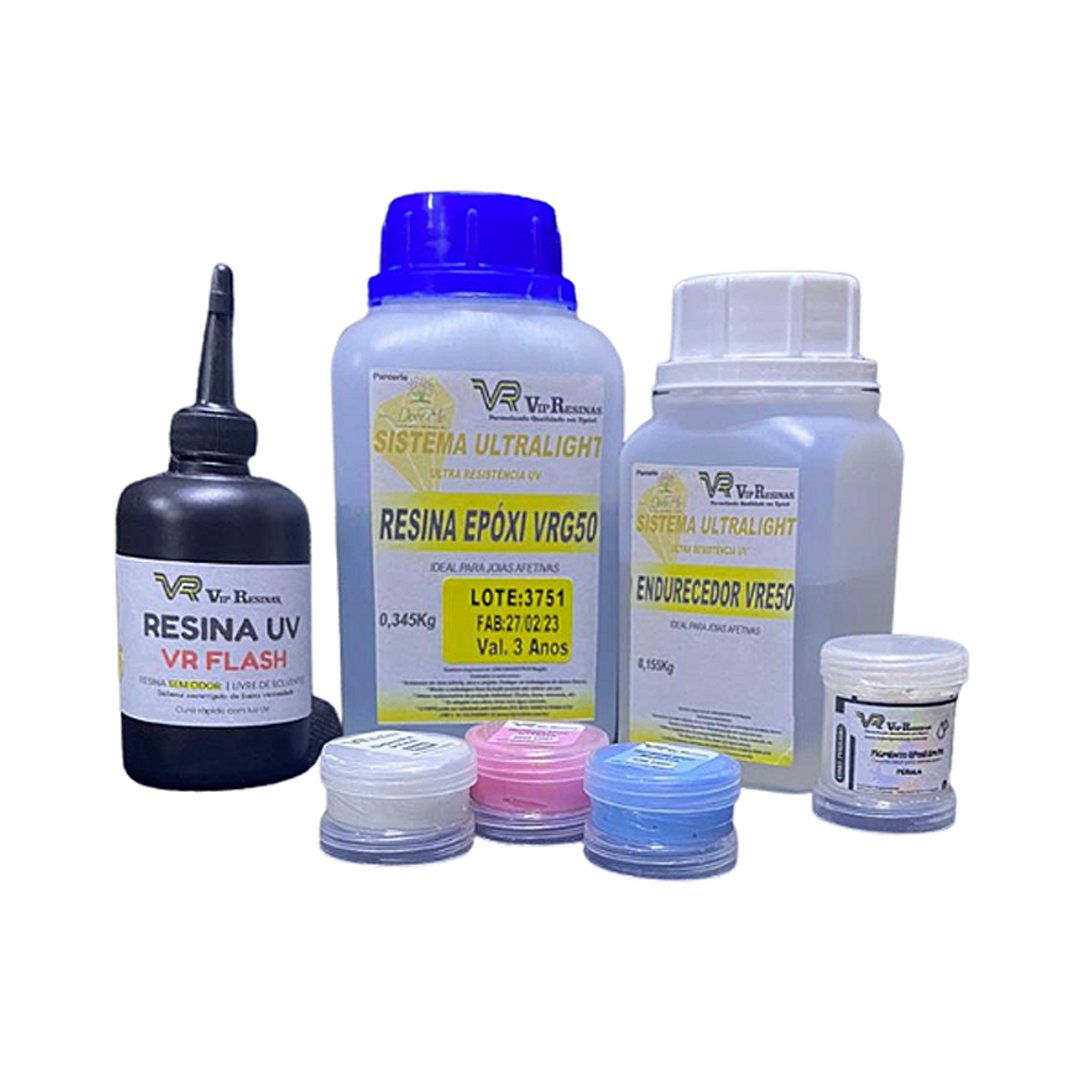 Kit Resinagem Eternização 500g Doceelo Joias Vip Resinas