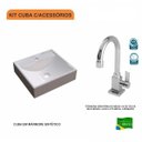 Ver imagem 3 de Kit Cuba Q39 com Torneira Luxo 1195 Metal 1/4 Volta Compace