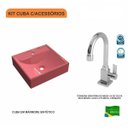 Ver imagem 3 de Kit Cuba Q39 com Torneira Luxo 1195 Metal 1/4 Volta Compace