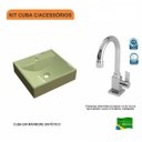 Ver imagem 3 de Kit Cuba Q39 com Torneira Luxo 1195 Metal 1/4 Volta Compace