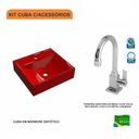 Ver imagem 3 de Kit Cuba Q39 com Torneira Luxo 1195 Metal 1/4 Volta Compace