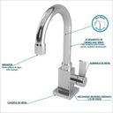 Ver imagem 7 de Kit Cuba Q39 com Torneira Luxo 1195 Metal 1/4 Volta Compace