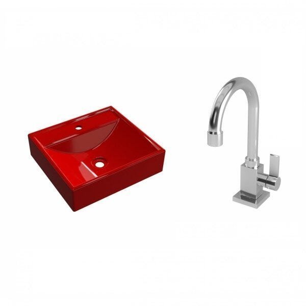 Kit Cuba Q39 com Torneira Luxo 1195 Metal 1/4 Volta Compace - 2