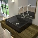 Ver imagem 1 de Kit Cuba Q39 com Torneira Luxo 1195 Metal 1/4 Volta Compace