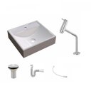 Ver imagem 2 de Kit Cuba Q39 com Torneira Pratika 1060 Metal e Válvula, Sifão Pvc e Flexível Compace