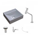 Ver imagem 2 de Kit Cuba Q39 com Torneira Pratika 1060 Metal e Válvula, Sifão Pvc e Flexível Compace