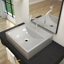 Ver imagem 1 de Kit Cuba Q39 com Torneira Pratika 1060 Metal e Válvula, Sifão Pvc e Flexível Compace