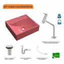 Ver imagem 3 de Kit Cuba Q39 com Torneira Pratika 1060 Metal e Válvula, Sifão Pvc e Flexível Compace