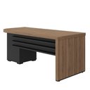 Ver imagem 7 de Mesa para Escritório 4 Gavetas com Chave Lado Direito Nogal/preto