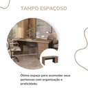 Ver imagem 4 de Mesa para Escritório 4 Gavetas com Chave Lado Direito Nogal/preto