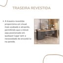 Ver imagem 3 de Mesa para Escritório 4 Gavetas com Chave Lado Direito Nogal/preto