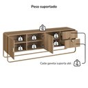 Ver imagem 5 de Rack Bancada Organica Tv 65 Polegadas 180 Cm 28076 Artesano Hanover Dourado