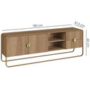 Ver imagem 3 de Rack Bancada Organica Tv 65 Polegadas 180 Cm 28076 Artesano Hanover Dourado