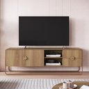Ver imagem 7 de Rack Bancada Organica Tv 65 Polegadas 180 Cm 28076 Artesano Hanover Dourado