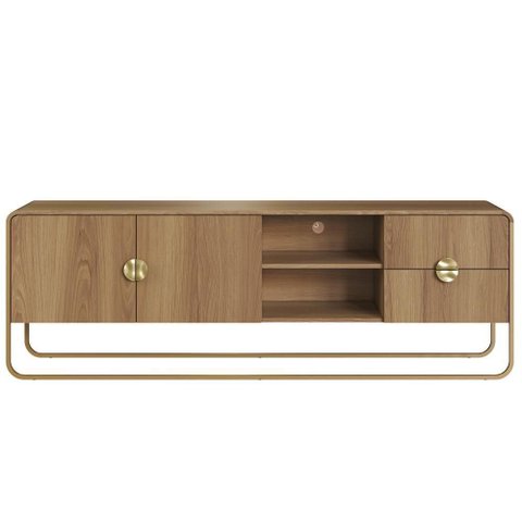 Rack Bancada Organica Tv 65 Polegadas 180 Cm 28076 Artesano Hanover Dourado